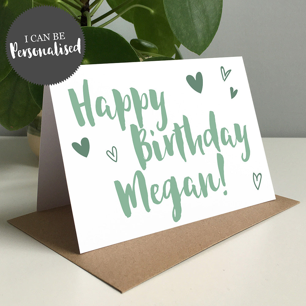 Happy Birthday Personalised Greeting Card by Dig The Earth