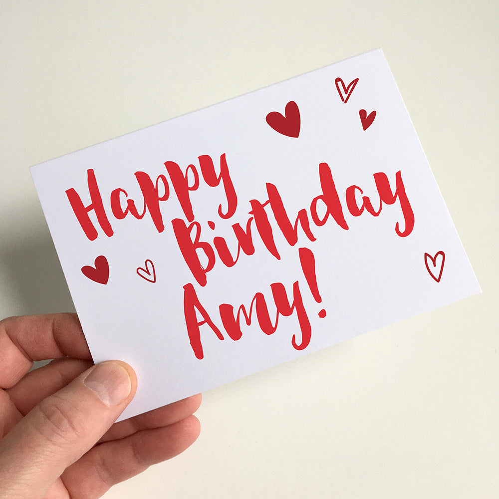 Happy Birthday Personalised Greeting Card by Dig The Earth