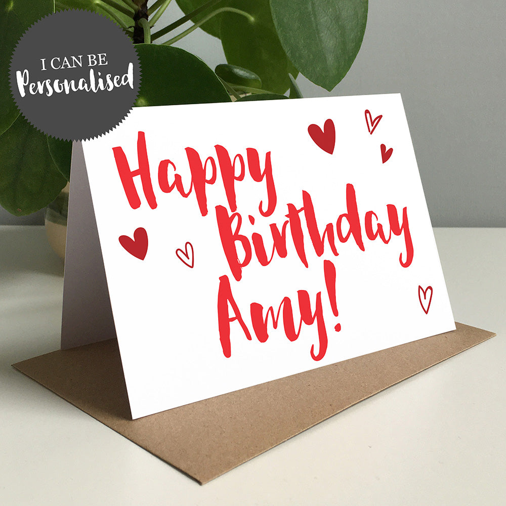 Happy Birthday Personalised Greeting Card by Dig The Earth