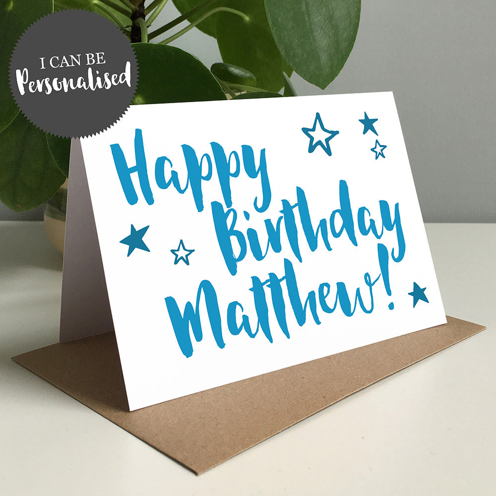 Happy Birthday Personalised Greeting Card by Dig The Earth