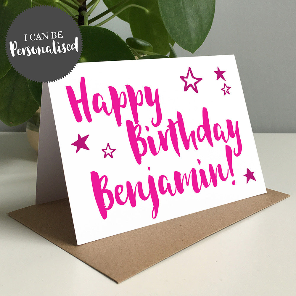 Happy Birthday Personalised Greeting Card by Dig The Earth