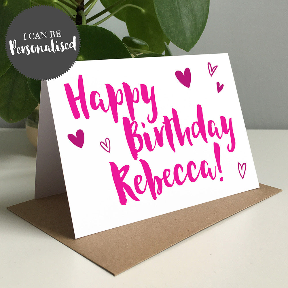 Happy Birthday Personalised Greeting Card by Dig The Earth