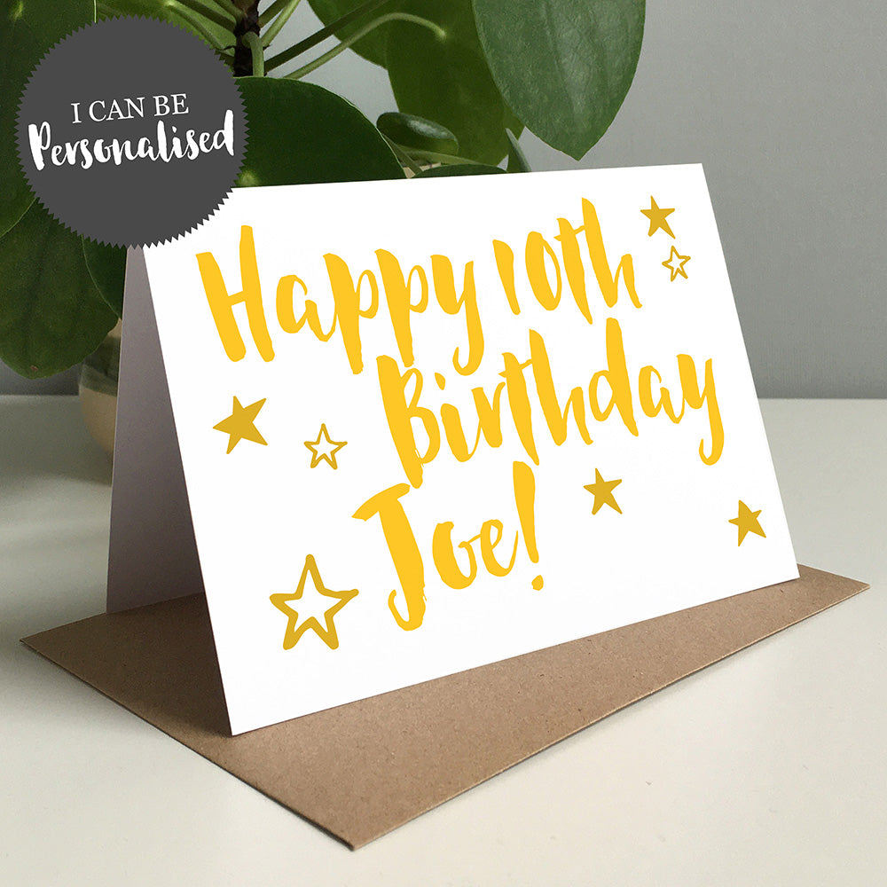 Happy Birthday Personalised Greeting Card by Dig The Earth
