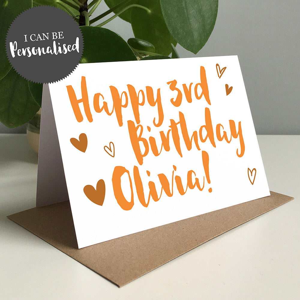 Happy Birthday Personalised Greeting Card by Dig The Earth
