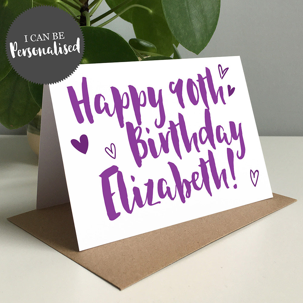 Happy Birthday Personalised Greeting Card by Dig The Earth