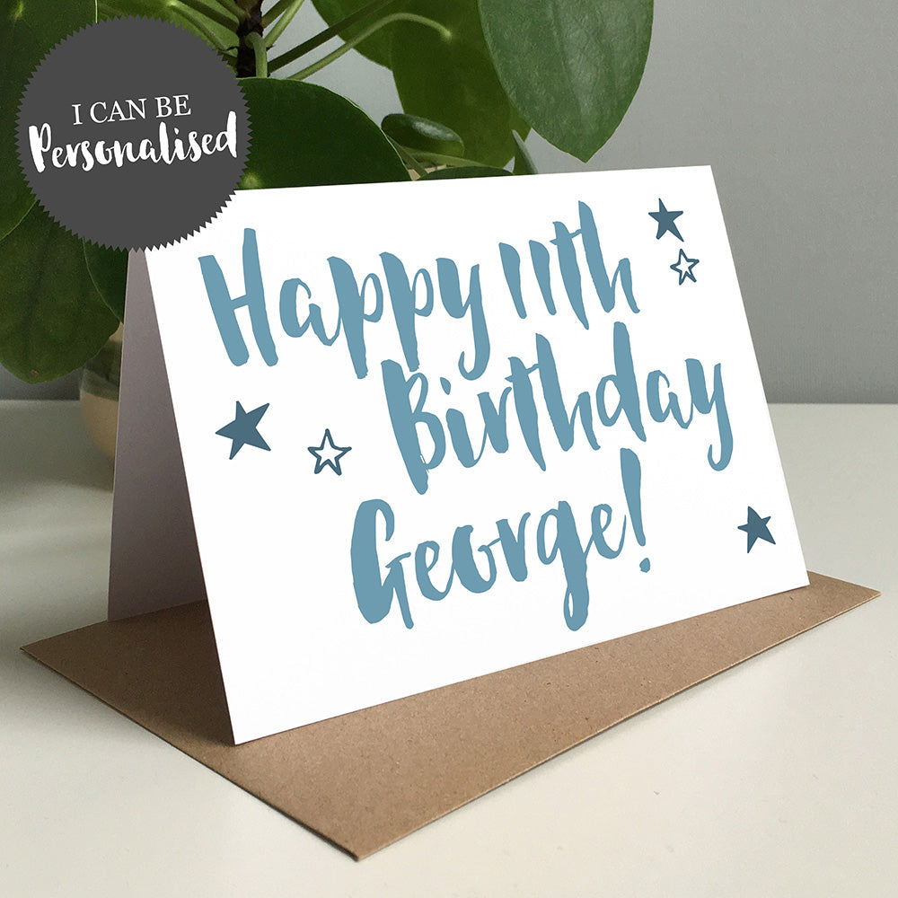 Happy Birthday Personalised Greeting Card by Dig The Earth