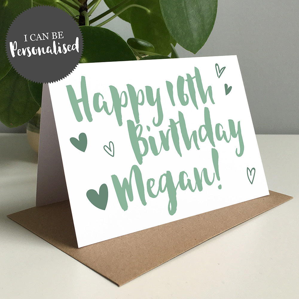 Happy Birthday Personalised Greeting Card by Dig The Earth