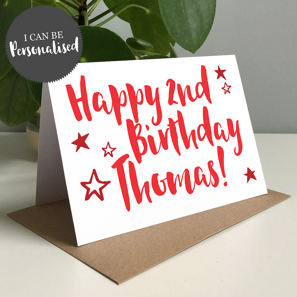 Happy Birthday Personalised Greeting Card by Dig The Earth