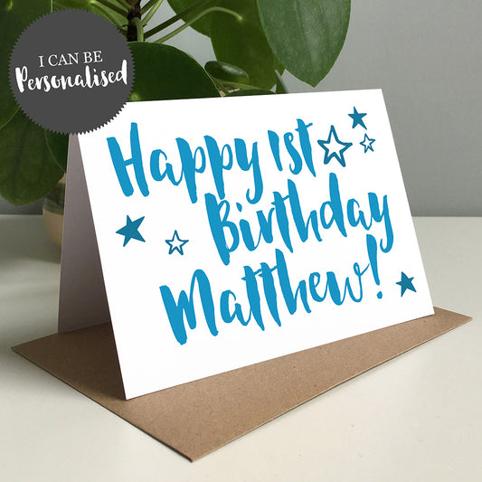 Happy Birthday Personalised Greeting Card by Dig The Earth