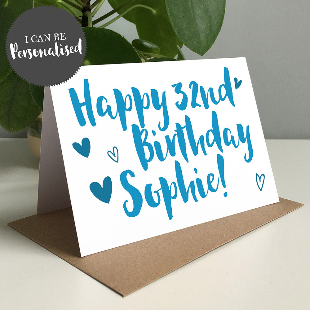 Happy Birthday Personalised Greeting Card by Dig The Earth