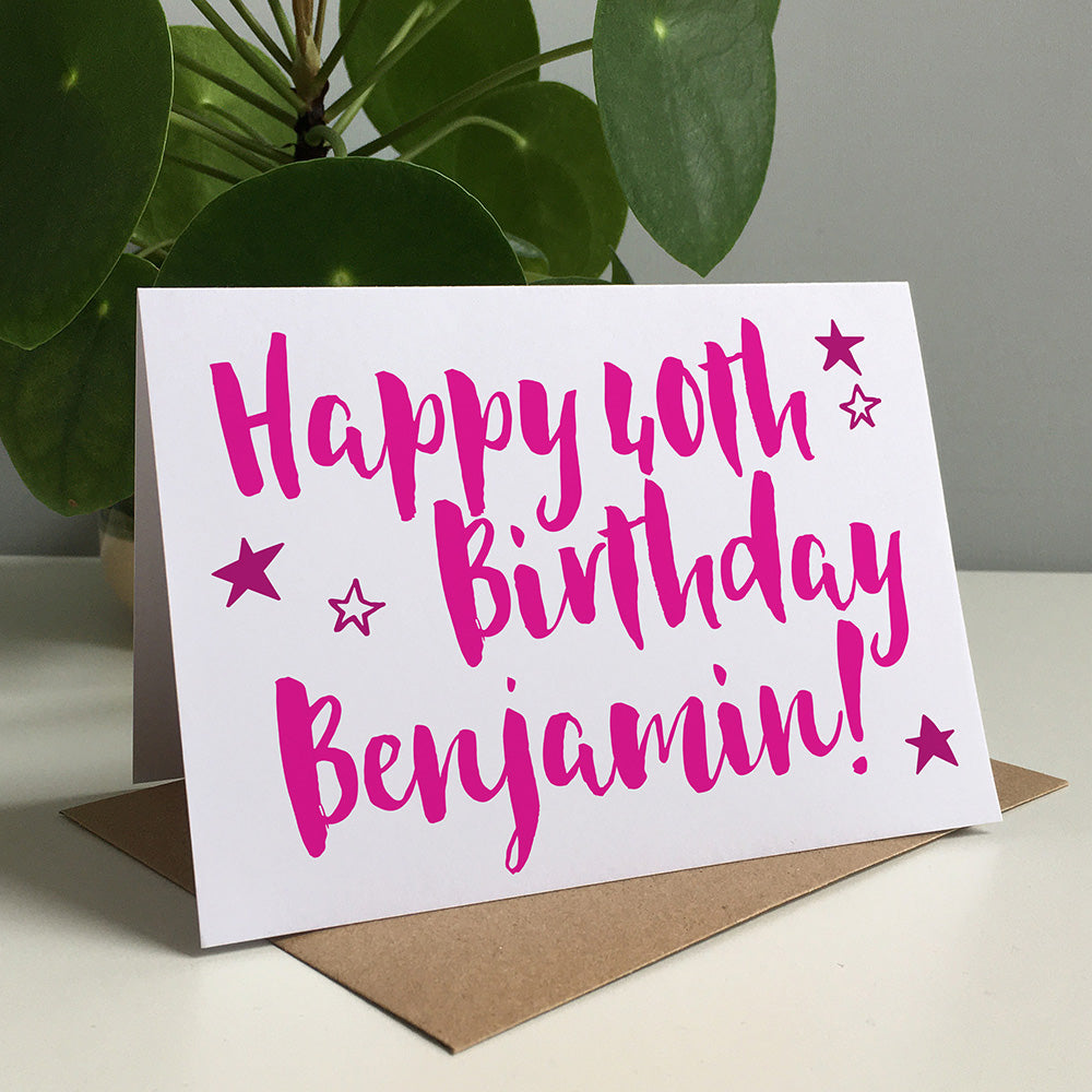 Happy Birthday Personalised Greeting Card by Dig The Earth