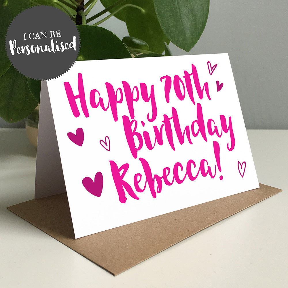Happy Birthday Personalised Greeting Card by Dig The Earth