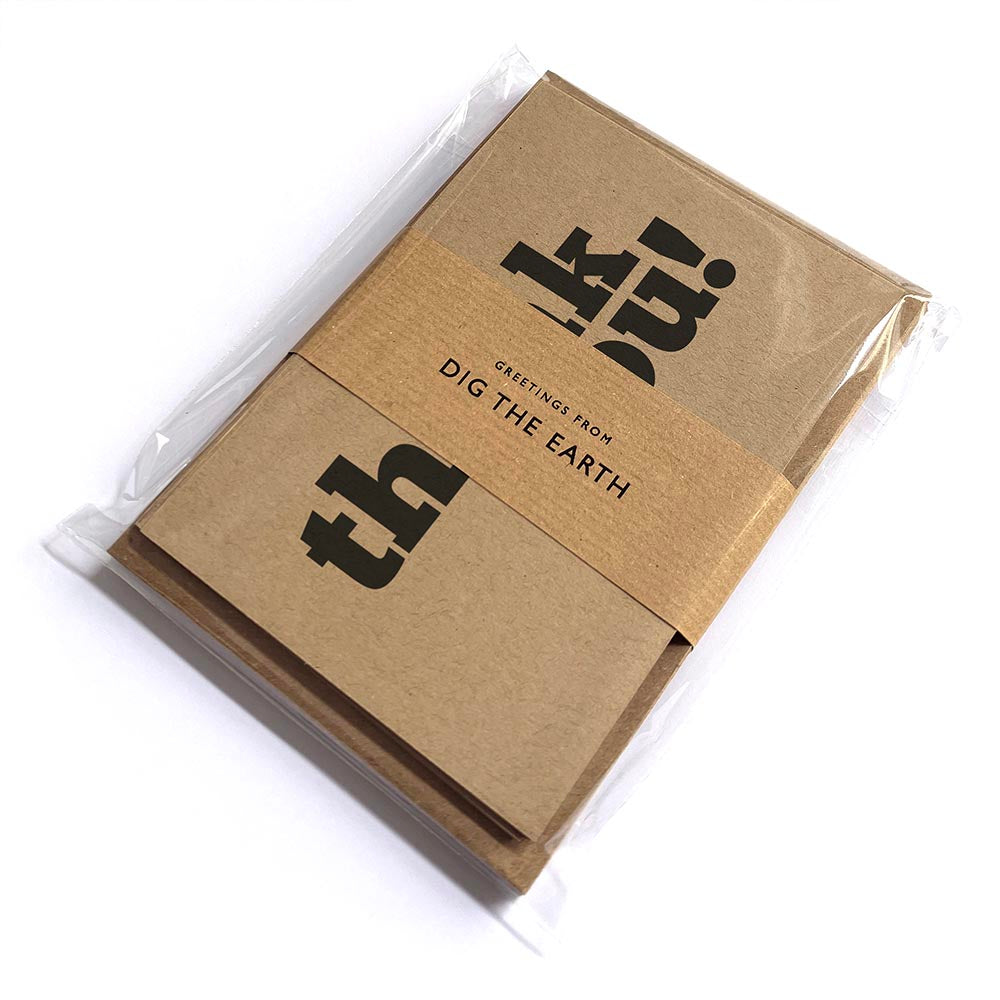 Thank You Mono Postcard Note Cards by Dig The Earth