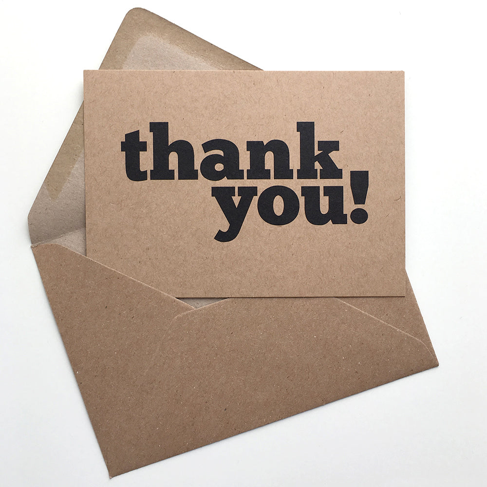 Thank You Mono Postcard Note Cards by Dig The Earth