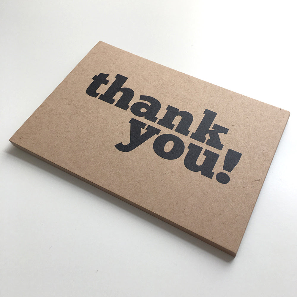 Thank You Mono Postcard Note Cards by Dig The Earth