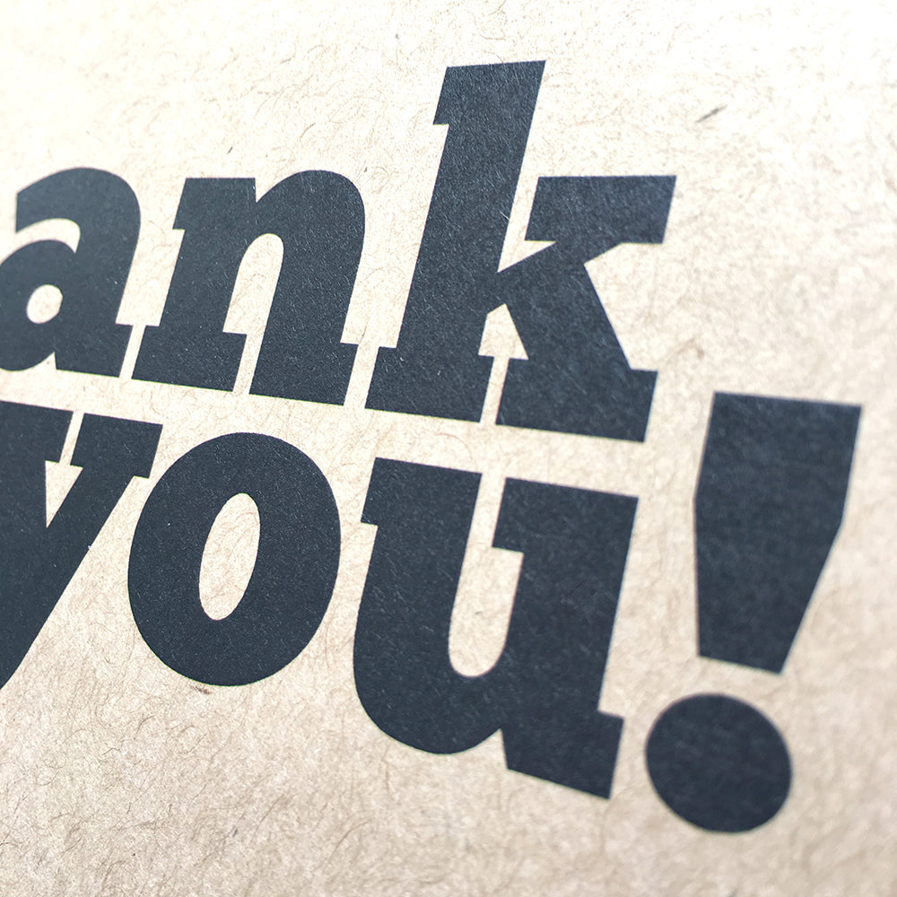 Thank You Mono Postcard Note Cards by Dig The Earth
