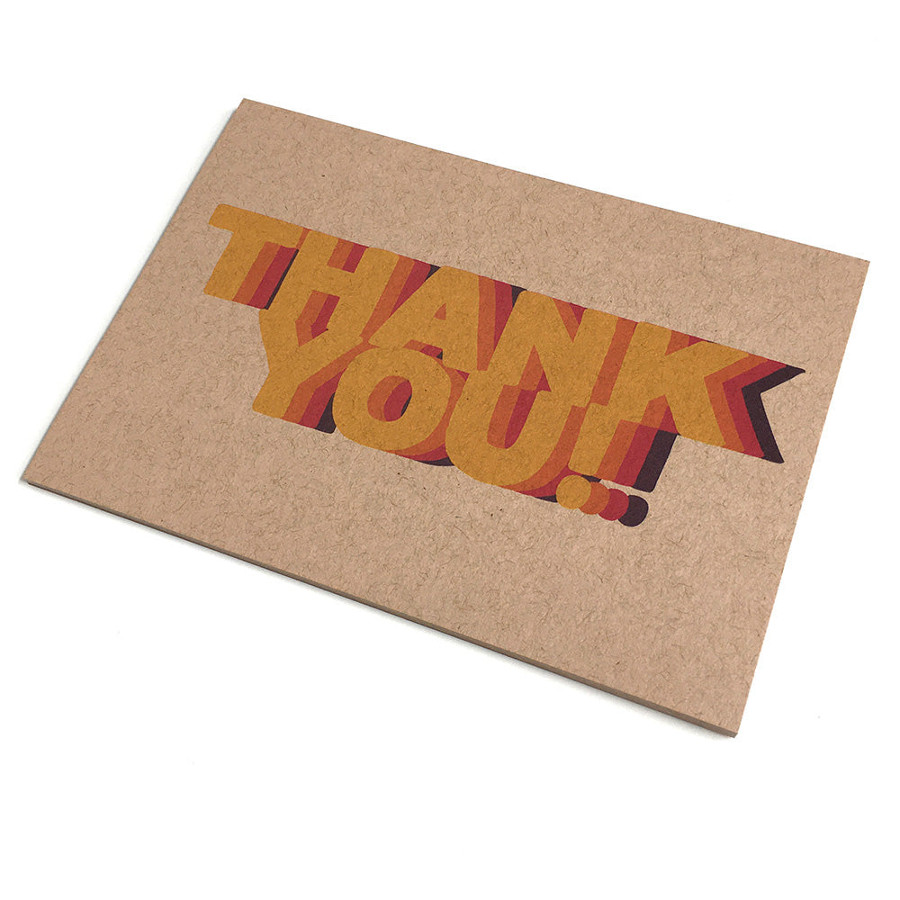 Thank You Colourful Repeat Postcard Note Cards by Dig The Earth