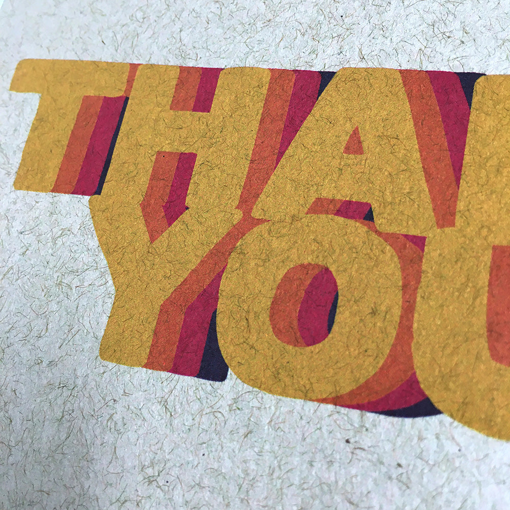 Thank You Colourful Repeat Postcard Note Cards by Dig The Earth