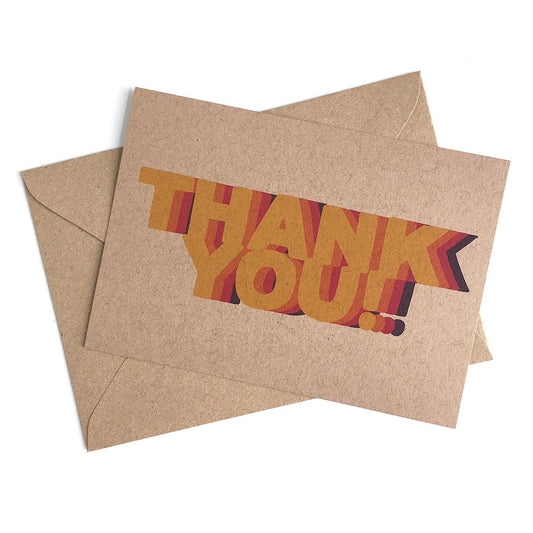 Thank You Colourful Repeat Postcard Note Cards by Dig The Earth