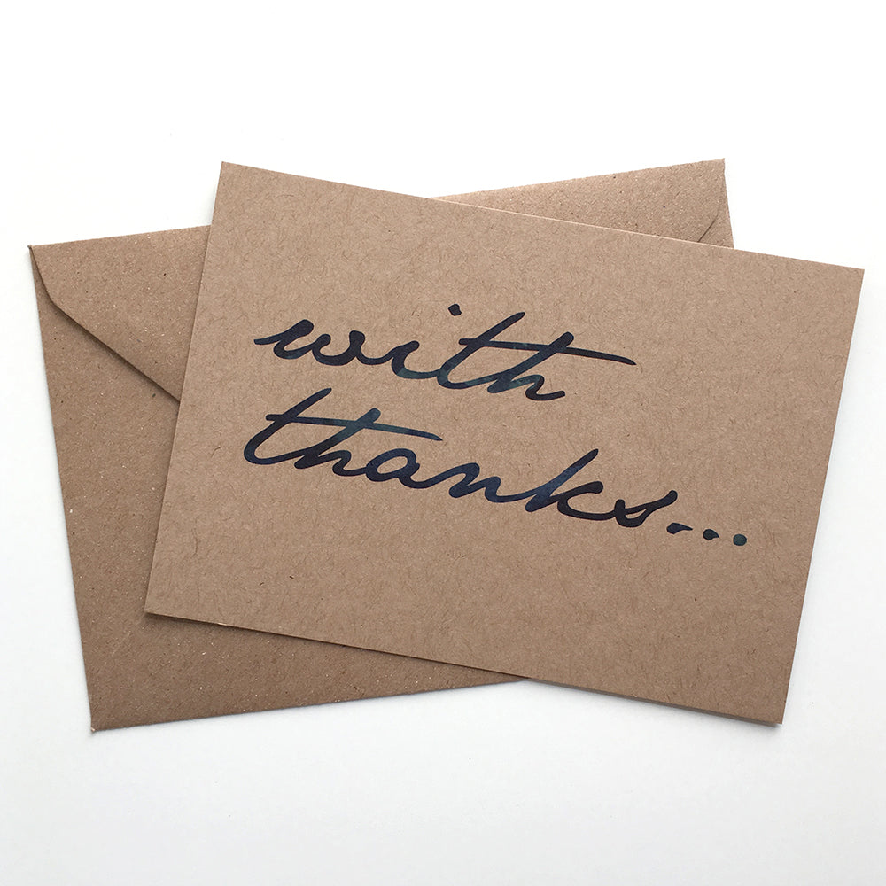 With Thanks Postcard Note Cards by Dig The Earth
