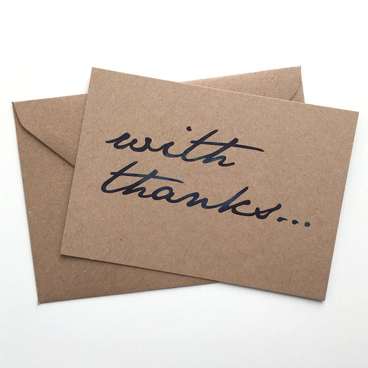 With Thanks Postcard Note Cards by Dig The Earth