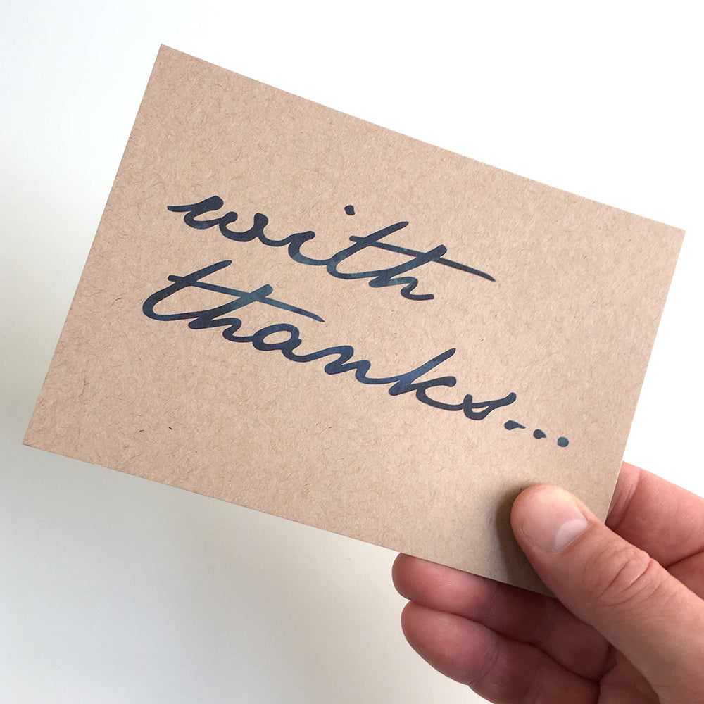 With Thanks Postcard Note Cards by Dig The Earth