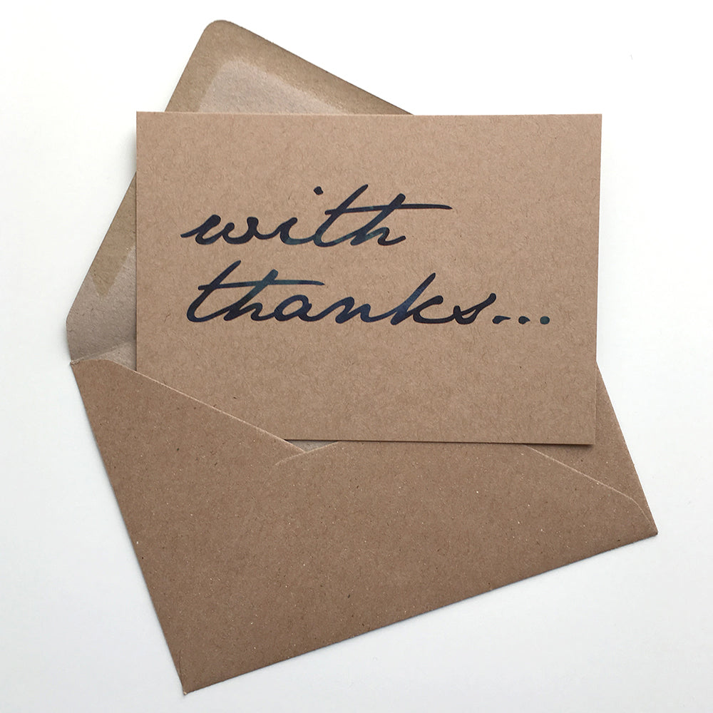 With Thanks Postcard Note Cards by Dig The Earth